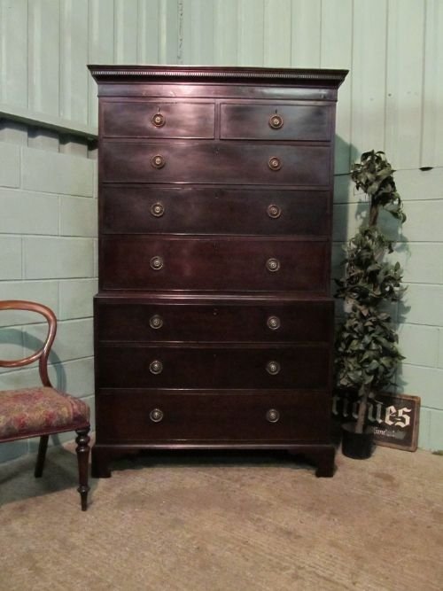 Antique Georgian Mahogany Chest on Chest C1780 Wdb6190/4.1