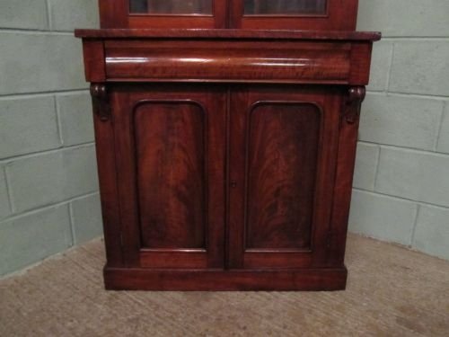fig 2. ANTIQUE VICTORIAN MAHOGANY TALL NARROW LIBRARY BOOKCASE C1860 WT2003A/4.1