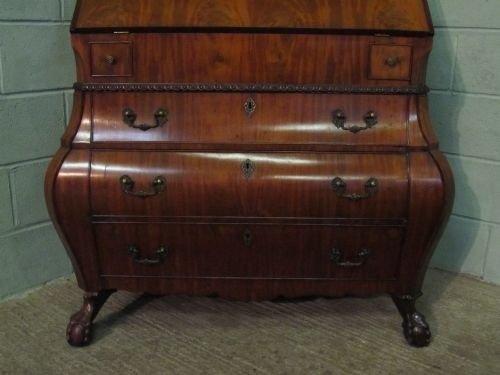 fig 2. ANTIQUE EARLY 19TH CENTURY MAHOGANY BOMBE BUREAU C1840 WDB6210/4.1