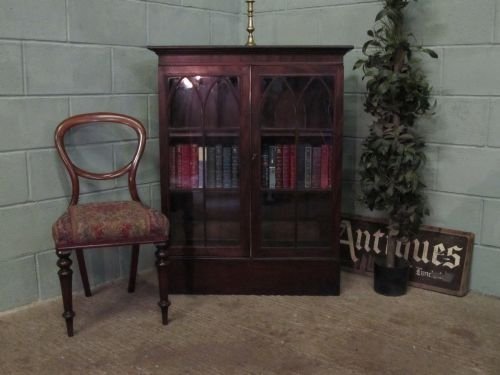 fig 1. ANTIQUE REGENCY MAHOGANY GLAZED BOOKCASE C1800 WDB6194/18.1