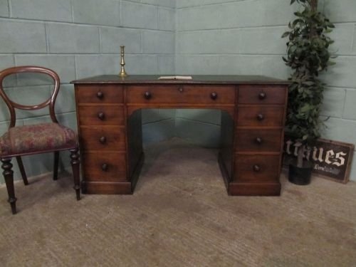 Antique Victorian Oak Twin Pedastal Desk C1880 Wdb6191/18.1