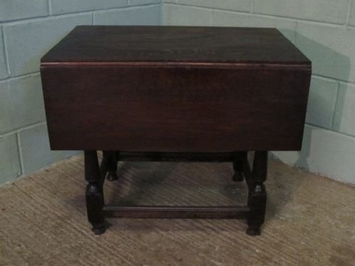 fig 2. ANTIQUE EARLY GEORGIAN COUNTRY JOINED OAK SINGLE DROP LEAF SIDE TABLE C1720 WDB4208B/18.2