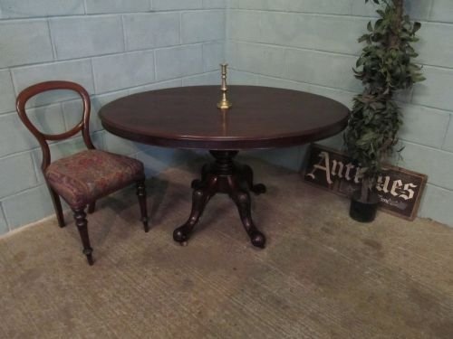 fig 1. ANTIQUE VICTORIAN OVAL TILT TOP MAHOGANY BREAKFAST DINING TABLE C1880 WMD3/18.1