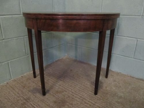 Antique Regency Mahogany Demi Lune Fold Over Table C1800 Wdb6222/25.1