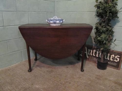 Antique Georgian Oak Gate Leg Drop Leaf Dining Table C1780