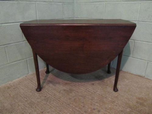 fig 1. ANTIQUE GEORGIAN OAK GATE LEG DROP LEAF DINING TABLE C1780