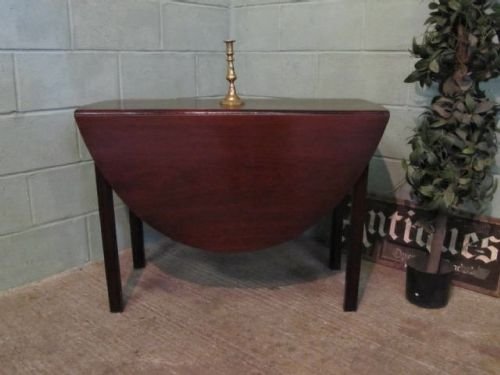 fig 1. ANTIQUE GEORGIAN MAHOGANY DROP LEAF GATE LEG DINING TABLE C1780