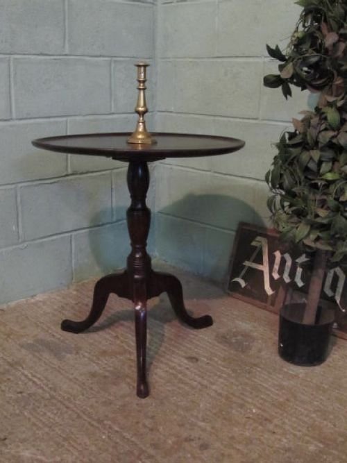 fig 1. ANTIQUE GEORGIAN MAHOGANY DISH TILT TOP SIDE TABLE C1780