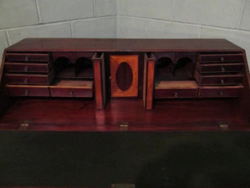 fig 2. ANTIQUE GEORGIAN OAK & MAHO0GANY  BUREAU DESK C1780 