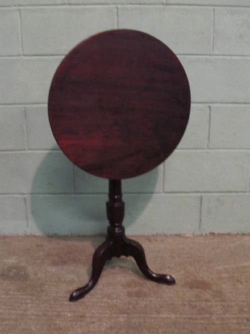 Antique Georgian Mahogany Tilt Top Side Tripod Table C1780