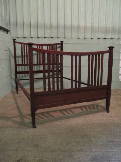 Antique Edwardian Mahogany Double Bed C1900
