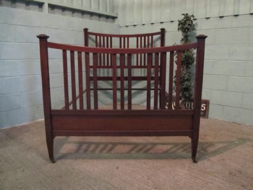 fig 1. ANTIQUE EDWARDIAN MAHOGANY DOUBLE BED C1900