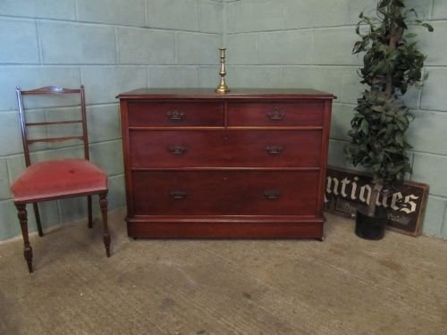 fig 1. ANTIQUE VICTORIAN MAHOGANY CHEST OF DRAWERS C1880