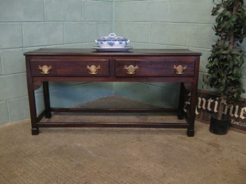 fig 2. ANTIQUE GEORGIAN JOINED OAK SIDEBOARD DRESSER BASE C1780 6254/7.2