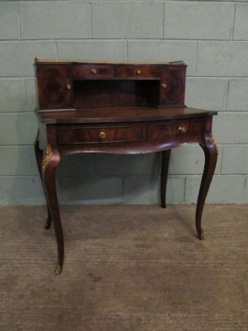 Antique Edwardian Serpentine Mahogany Ladies Writing Desk C1900 6246/160