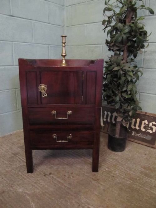 Antique Georgian Mahogany Bedside Cabinet Pot Cupboard C1780 6233/7.2