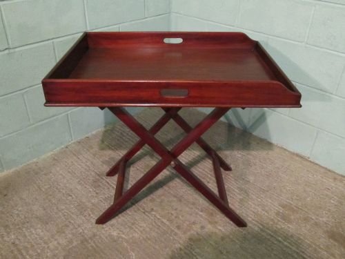 Antique Victorian Large Mahogany Butlers Tray Table on Original Stand C1880 W6288/1.3