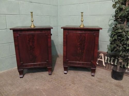 Antique Pair Victorian Mahogany Bedside Cabinets C1880 W6231/1.3