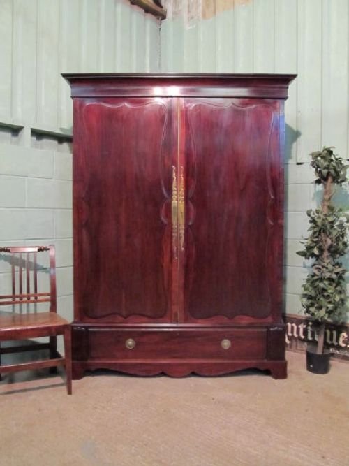 Antique William 1v Mahogany Double Wardrobe C1830 W6297/7.3