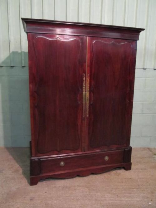 fig 1. ANTIQUE WILLIAM 1V MAHOGANY DOUBLE WARDROBE C1830 W6297/7.3