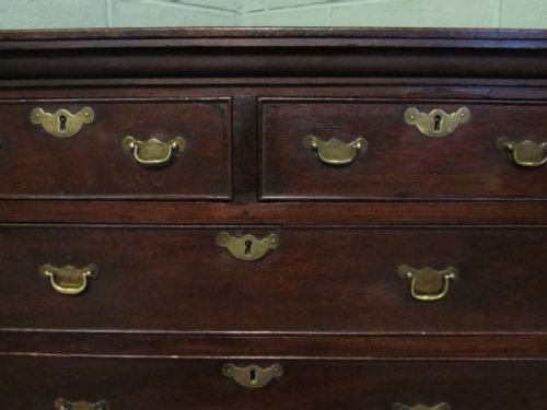fig 1. ANTIQUE EARLY GEORGIAN OAK CHEST OF DRAWERS C1720 W6298/7.3