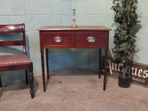 Antique Regency Mahogany and Satinwood Side Table C1820 W6274/7.3