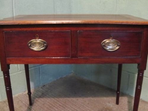 fig 2. ANTIQUE REGENCY MAHOGANY AND SATINWOOD SIDE TABLE C1820 W6274/7.3