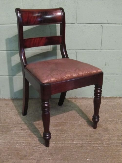 fig 2. ANTIQUE SET FOUR WILLIAM 1V CUBAN MAHOGANY DINING CHAIRS C1830 W6302/7.3