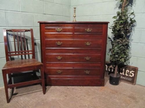 fig 1. ANTIQUE EDWARDIAN MAHOGANY CHEST FO DRAWERS C1900 W6305/14.3