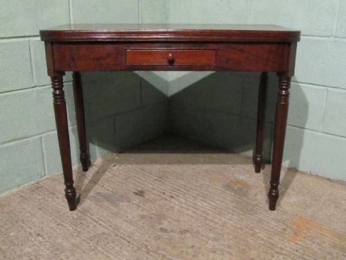 fig 1. ANTIQUE REGENCY MAHOGANY FOLD OVER TABLE C1820 W6319/14.3