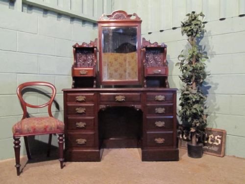 Antique Late Victorian Mahogany Dressing Table C1890 W6304/14.3