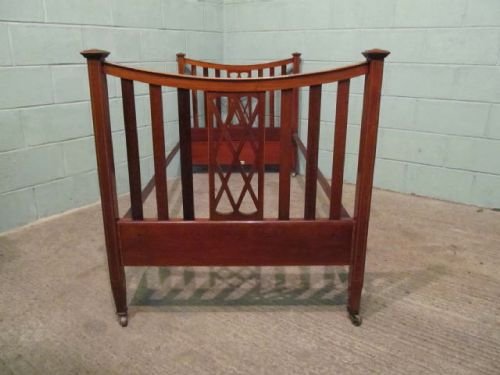 fig 1. ANTIQUE PAIR EDWARDIAN HEAL & SON MAHOGANY SINGLE BEDS C1900 W6295/14.3