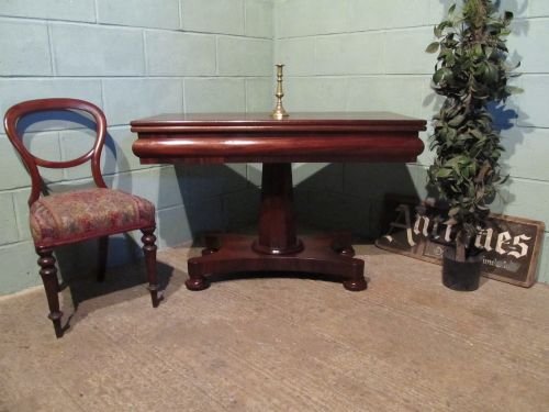 Antique William 1v Large Mahogany Fold Over Table C1820 W6328/21.3