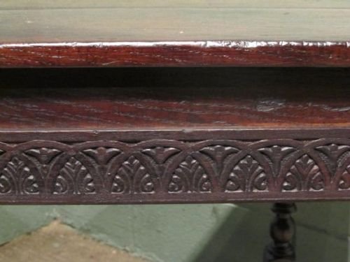fig 1. ANTIQUE EARLY GEORGIAN JOINED OAK SIDE TABLE C1720 W6343/4.4