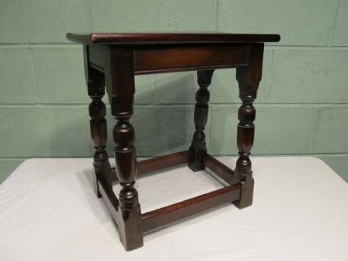 Antique Victorian Country Oak Joint Stool C1880 W6357/4.4