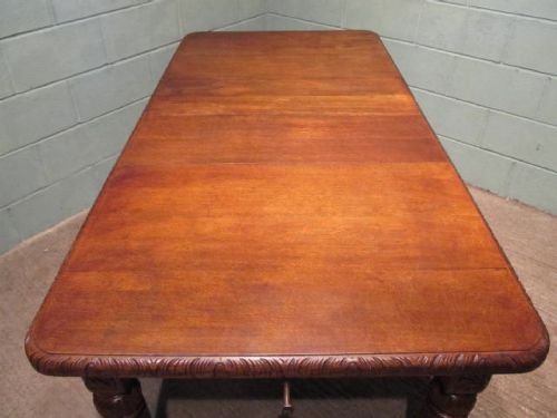 Antique Victorian Oak Wind Out Extending Dining Table Seats 6-10 C1880 W6345/4.4