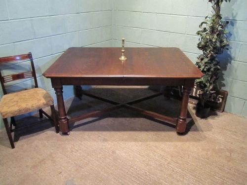 Antique Late Victorian Oak Extending Dining Table Seats 10 C1890 W6325/11.4