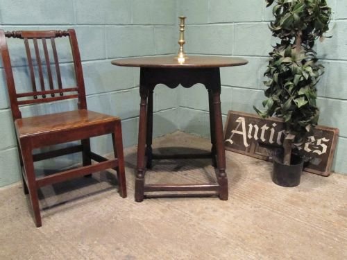 fig 1. ANTIQUE LATE GEORGIAN COUNTRY OAK CRICKET TABLE C1800 W6374/11.4