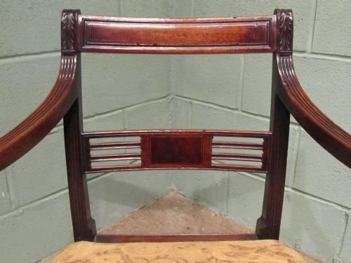 fig 2. ANTIQUE SET SIX GEORGIAN REGENCY MAHOGANY BAR BACK DINING CHAIRS C1800 W6365/11.4