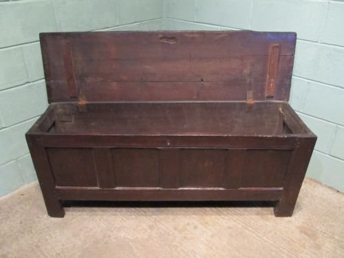 fig 1. ANTIQUE 17TH CENTURY JAMES 11 OAK COFFER SWORD BOX C1680 W6368/11.4