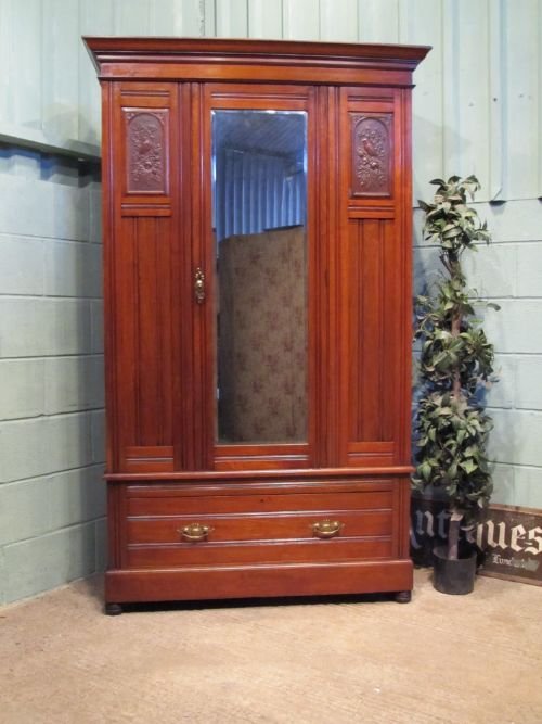 Antique Edwardian Mahogany Single Wardrobe C1900 W6362/11.4