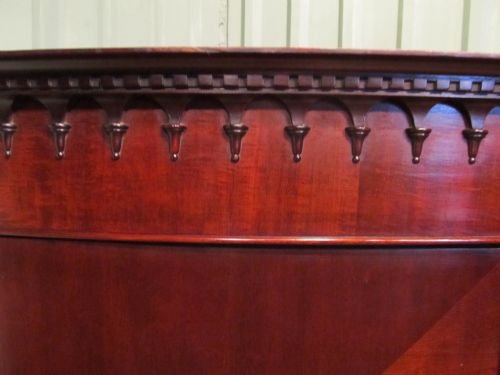 fig 2. ANTIQUE EDWARDIAN MAHOGANY BOW FRONT DOUBLE WARDROBE C1900 W6404/21.4