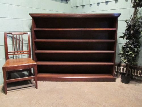 Antique Victorian Solid Oak Open Bookcase C1880 W6408/26.4