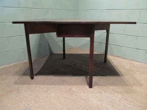 fig 3. ANTIQUE GEORGIAN OAK GATE LEG DROP LEAF DINING TABLE C1780 W6360/26.4