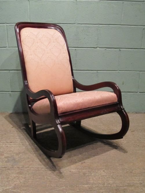 Antique Early Victorian Mahogany Rocking Armchair C1840 W6388/1.5