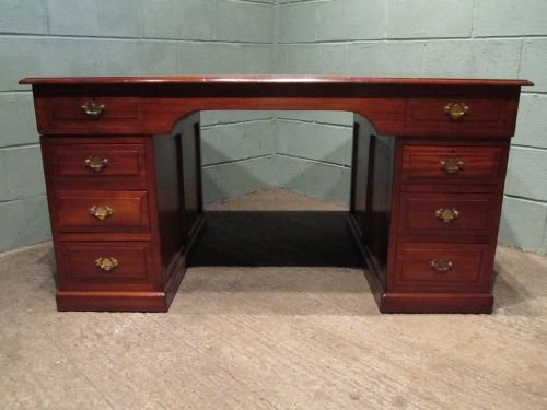 Antique Edwardian Mahogany Partners Desk C1900 W6412/8.5