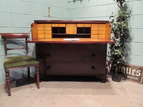 Antique Regency Mahogany Secretaire Chest of Drawers C1800 W6373/8.5