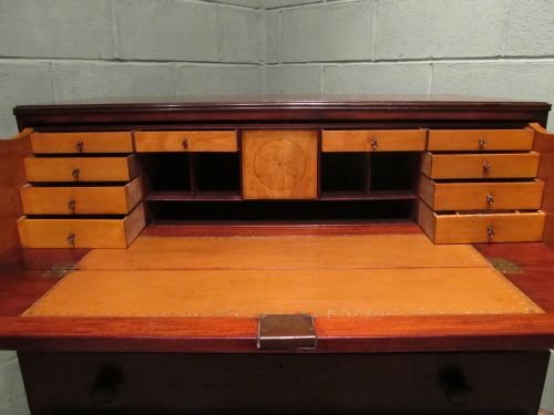 fig 1. ANTIQUE REGENCY MAHOGANY SECRETAIRE CHEST OF DRAWERS C1800 W6373/8.5
