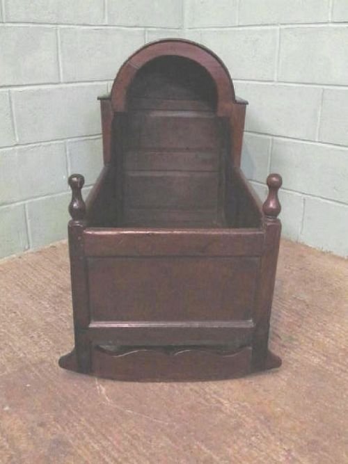 fig 1. ANTIQUE GEORGIAN JOINED COUNTRY OAK CHILDS ROCKING CRIB C1780 6261/14.2