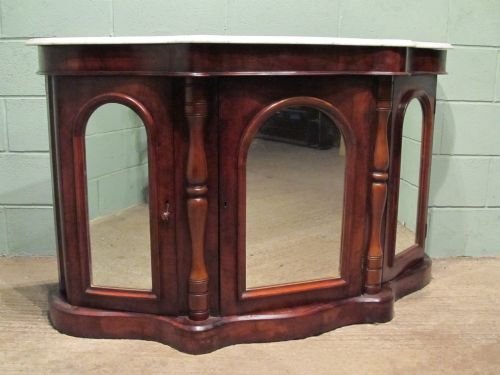 Antique Victorian Walnut Serpentine Credenza Sideboard C1860 W6354/16.5